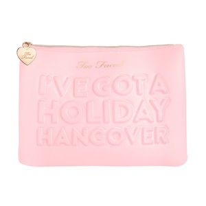 Too Faced I’ve Got a Holiday Hangover Pink Makeup Bag